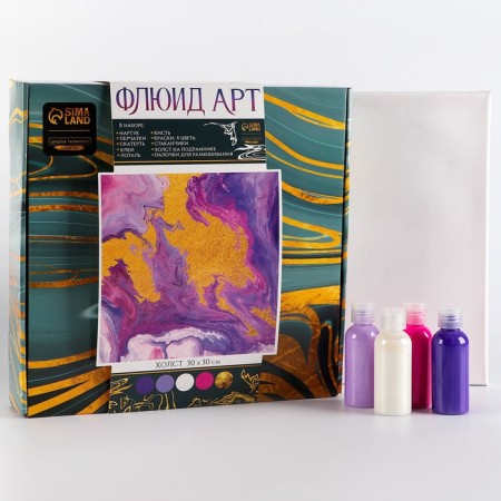 Set for creativity. Drawing by acrylic on canvas with a “pink mood”-2