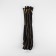 Metal zipper, No. 3, non -proceeding, automatic lock, 60 cm, black/gold color