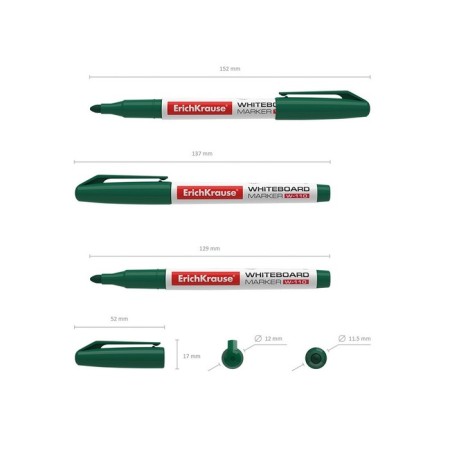 Board marker, 2.0 mm, Erichkrause W-110, Round, Green-3