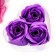 Soap roses, purple, set 3 pcs