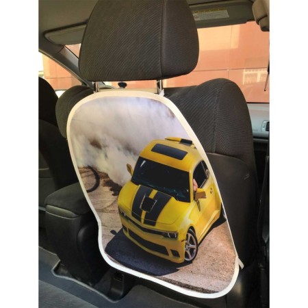 Protective cape on the back of the car's seat "Smoke from the car"
