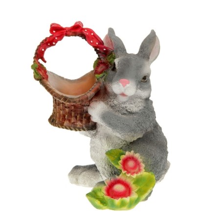 Garden figure "Bunny with a basket" 29x26x32cm-9