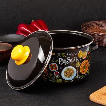 Pasta pan, 3 l, enameled cover, induction-1