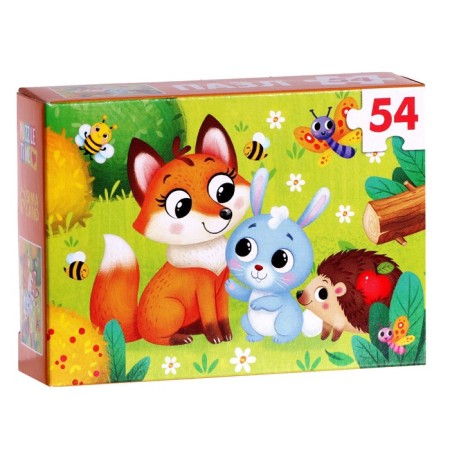 Children's puzzle "Fox and Bunny", 54 elements