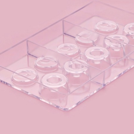 Form for chocolate and sweets "Babble", 10 cells, 20 × 12 × 2.5 cm, d = 2.5 cm, d = 2.7 cm-4