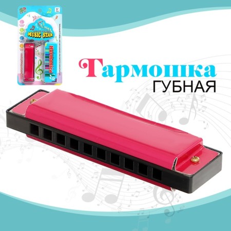 Harmonica Harmonica Harmaker, with a metal case and a case, MIX color