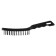 Metallic manual scrap brush, plastic handle, 6-row