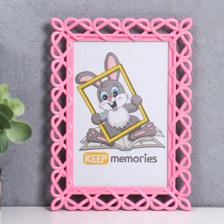Photo frame L-7 10x15 cm Pink (plastic screen)