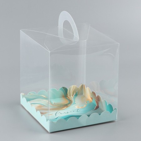 Confectionery box, chest, packaging, “turquoise”, 16 x 16 x 18 cm-1