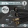 Flexible eyeliner for the Zein English mixer, nylon, 1/2 ", M10, 40 cm, set 2 pcs., Black