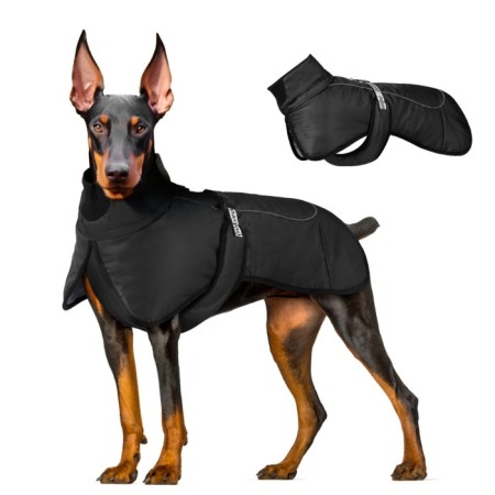 Popon for large dogs, membrane fabric, size 3XL (DS 51, Osh 50, OG 67-75 cm), black 105722