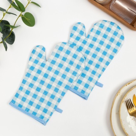 A set of bribes-ruler Marie Sunna Cell, Blue, 2pcs, Rogozhka 150g, 100% cotton-1