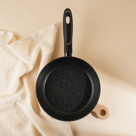 Aluminum pan with anti -stick coating SL Home, D = 22, H = 4.5 cm, black color-3