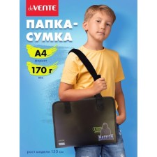 A4 folder with handles textiles, 30mm, 340 x 250, Devente Superhero, pocket-grid, adjusting handles, plastic