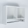Bathroom cabinet with a rod for towels white, 60 x 15.4 x 40 cm