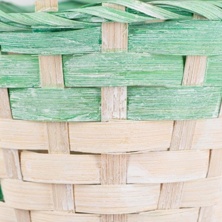 Wicker basket 13x9.5/28 cm, green, bamboo-3