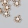 Decor for creativity plastic for metal "Flower with pearls" 1.4x1.6 cm