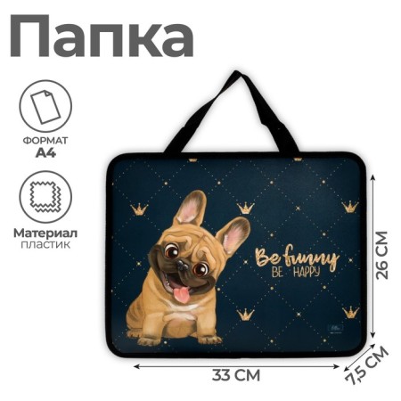 Folder with A4 handles, 330 x 260 x 75 mm, plastic, handle, calligrata "bulldog"