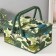 Casket for needlework "Tropical leaves on green" 19x26x14.5 cm