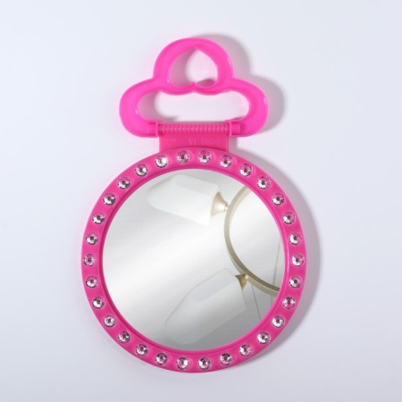 Mirror desktop, mirror surface d = 12 cm, packing 10 pcs, pink color-3