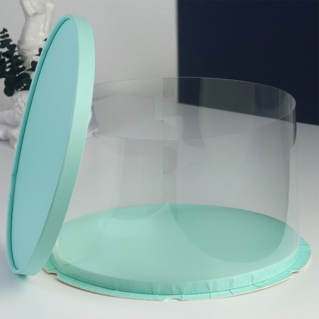 Cake box, confectionery packaging, “blue”, 30 x 30 x 18 cm-1