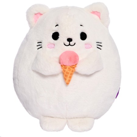 Soft toy "cat with ice cream", 35 cm