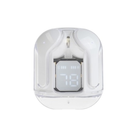 Wireless headphones Air31, TWS, vacuum, BT 5.0, 45/230 mAh, transparent, white-3