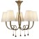 Suspended chandelier Mantra Paola, E14, 5x20W, 532 mm, matte gold color