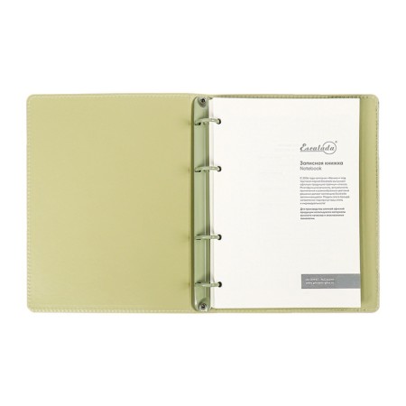 Note book A5+ 120l Escalada, soft region, leather claim, kr bl 70 g/m2, green-4