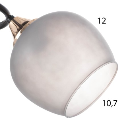 Acapulko chandelier 2x60W E27 is brown, gold 48x28x24cm-5