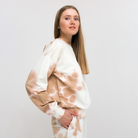 Female sweatshirt Minaku: Casual Collection Beige color, rn 50-1