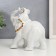 Souvenir Ceramics "White Elephant Golden Ears with Elephant" 12x13x6.3 cm