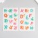 Stick Paper "Interesting alphabet" set of 6 sheets 18.6x10 cm