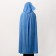 Carnival cloak adult, plush, blue color, length 120 cm