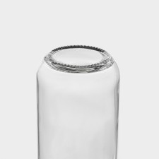 Glass capacity for honey and jam with a wooden spoon of the Parfa Dolyan, 250 ml, 7 × 14 cm