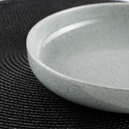 Ceramic dessert plate "Granite", d = 21 cm, gray color-1
