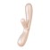 Satiffyer Hot Lover vibrator with clitoral stimulant, silver color