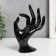 Souvenir polystone stand for jewelry "Hand" black 16.5x8 cm