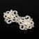 Decorative fastener "Pattern", 6.5 × 3.5 cm, white color