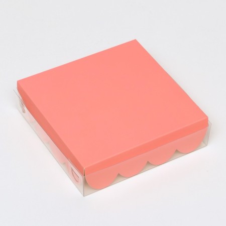Box for cookies, pink, 12 x 12 x 3 cm-2