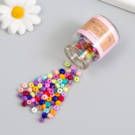 Round beads 6/0 in the bottle "Multi -colored" 2x20 g set 2 pcs-1