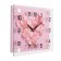 Wall clock, interior: flowers, "heart from rose petals", 20 x 26 cm