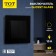 Tot Glossy Glass switch, 10 a, 2 keys, hidden, glass, black