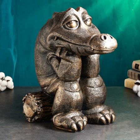 Pigger "Crocodile" 32x40x45cm, bronze-1