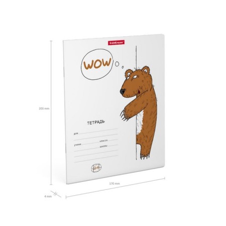 Notebook of 24 sheets in the Erichkrause cage "around the corner", the cover coated cardboard, mix-9