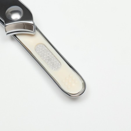 Kusachki-nipper manicure, bent, with a file, 6 cm, silver color-4