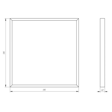 LED LED era SPO-9, 595x595x40 mm, IP20, 70W, 7350LM, 6500K, white-1
