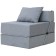 Walked armor-bed "Essen", velor fabric, gray color