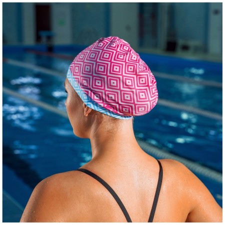 Шапочка для плавания взрослая ONLYTOP Swim, тканевая, обхват 54-60 см-4