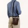 Male bag with lightning, brown color